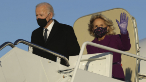 Biden Arrives in Locked-Down Washington