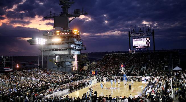 MSU to Face Gonzaga on Veterans Day in the First Aircraft Carrier NCAA Basketball Game Since 2012