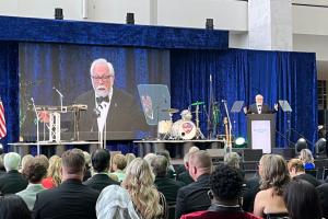 September 16, 2022 ~ 760 WJR’s Paul W. Smith hosts the opening ceremony at the 2022 North American International Detroit Auto Show. Photo: Jonah Philips / WJR