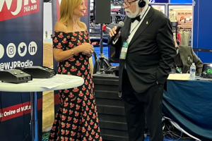 September 16, 2022 ~ General Motors CEO Mary Barra speaks with 760 WJR’s Paul W. Smith live from 2022 North American International Detroit Auto Show Charity Preview. Photo: Jonah Philips / WJR