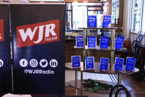 September 27, 2022 ~ The plaques on display at The Statler prior to the 2022 Rising Star honoree ceremony. Photo: Sean Boeberitz / 760 WJR