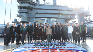 Michigan State Men’s Basketball Team Tours USS Abraham Lincoln