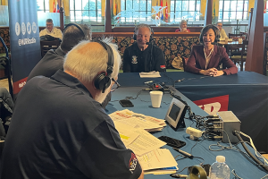 November 21, 2022 ~ 760 WJR broadcasts live from Palazzo di Bocce in Lake Orion for the Hunger-Free in The D Radiothon. Photo: Curtis Paul / WJR