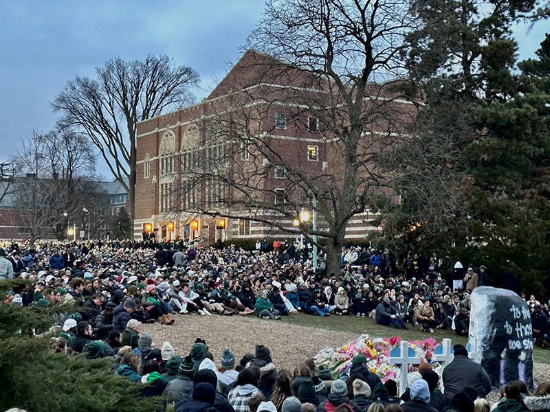 MSU Vigil Champions Change in the Aftermath of Deadly Shootings