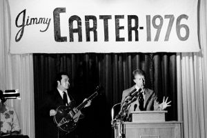 May 17, 1976 ~ Democratic Presidential Candidate Jimmy Carter speaks to a crowd of supporters at the National Guard Armory in Tennessee just more than a week ahead of the state’s May 25 primary. Photo: USA TODAY NETWORK