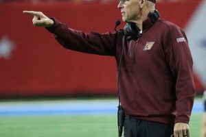 April 30, 2023 ~ Michigan Panthers coach Mike Nolan on the sidelines during the Panthers' 28-13 loss to the Generals at Ford Field. Photo: Kirthmon F. Dozier ~ USA TODAY NETWORK