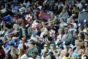 April 30, 2023 ~ Fans fill the stands as the Michigan Panthers take-on the New Jersey Generals in hard-hitting USFL action at Ford Field. Photo: Kirthmon F. Dozier ~ USA TODAY NETWORK