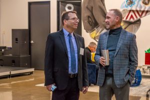 Dec. 21, 2023 ~ Notable Metro Detroit figures chat during the 2023 'JR Morning Holiday Celebration. Photo: Andrew Mullin ~ 760 WJR