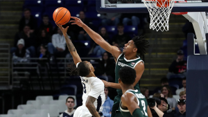 Malik Hall Leads Spartans to Valentine’s Day Victory
