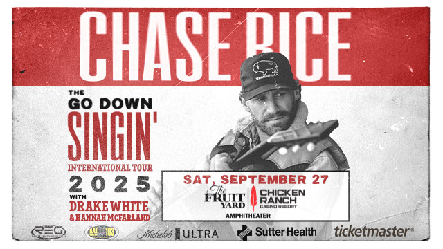 Chase Rice at the Fruit Yard September 27th