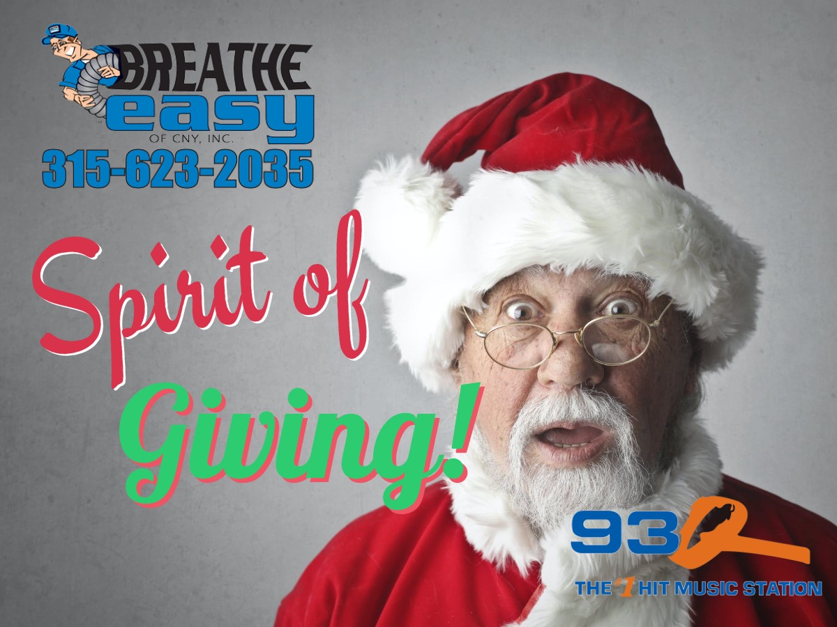 93Q’s Spirit Of Giving Breathe Easy of CNY Furnace Giveaway | CONTEST