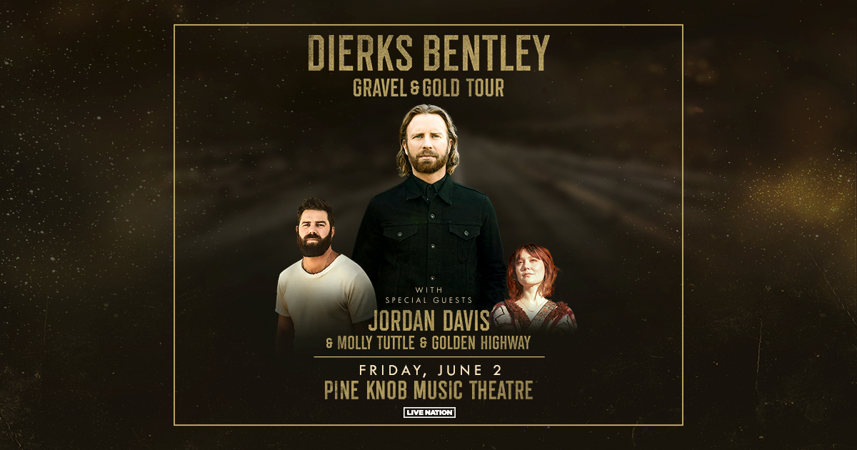 6/2/23 Dierks Bentley: Gravel and Gold Tour w/Jordan Davis – Pine Knob