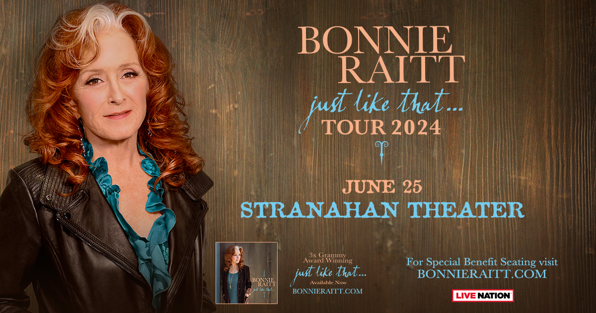 WRQN Welcomes Bonnie Raitt 6|25 Stranahan Theater