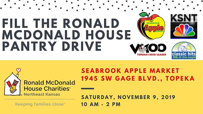 Fill the Ronald McDonald House Pantry Drive – November 9th!