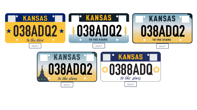 Vote on the New Kansas License Plate Design