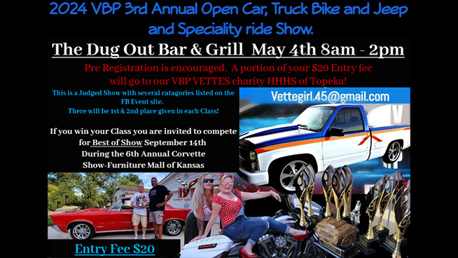 3rd Annual VBP VETTES Open Car Show This Weekend