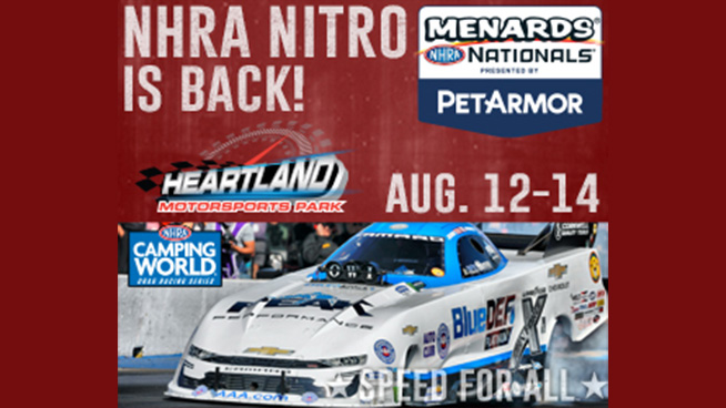 Win tickets to the NHRA at Heartland Motorsports Park!