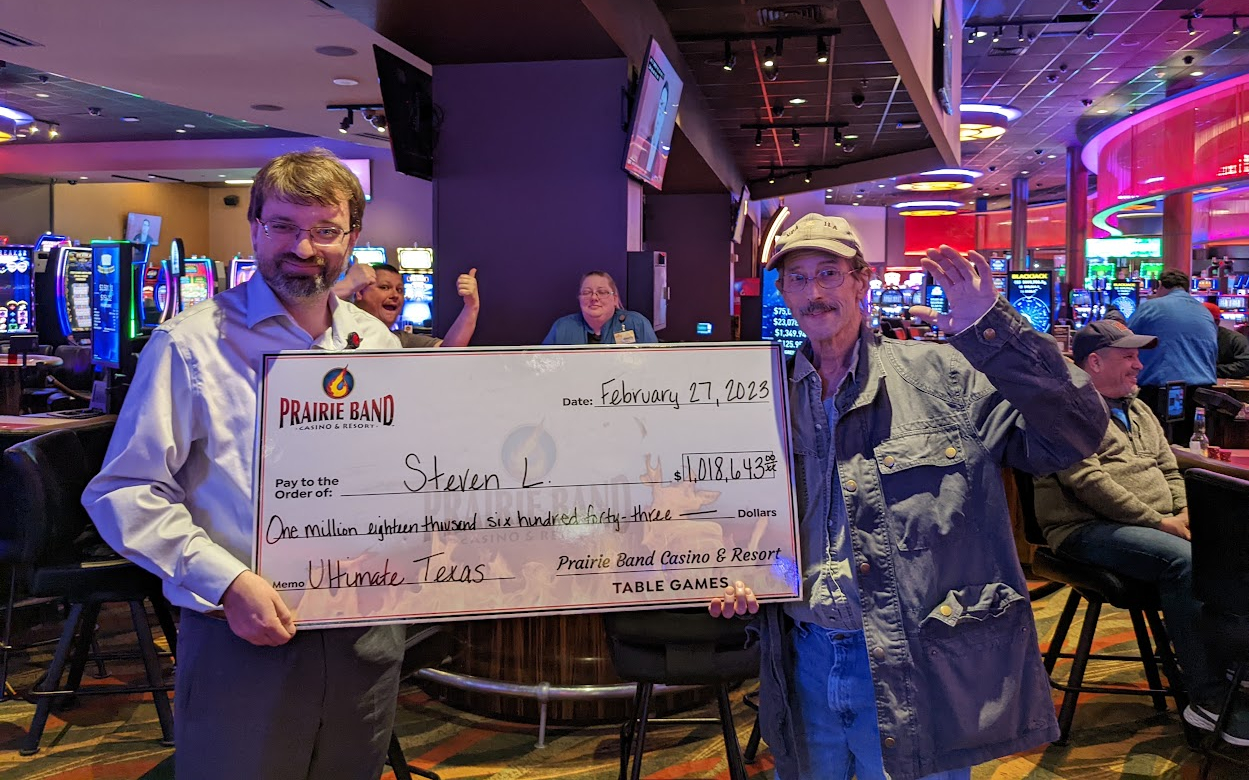 One-Million Dollar Winner at Prairie Band Casino & Resort