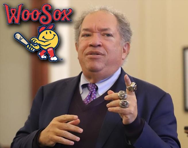 Adam Webster chats with Woo Sox President Dr. Charles Steinberg