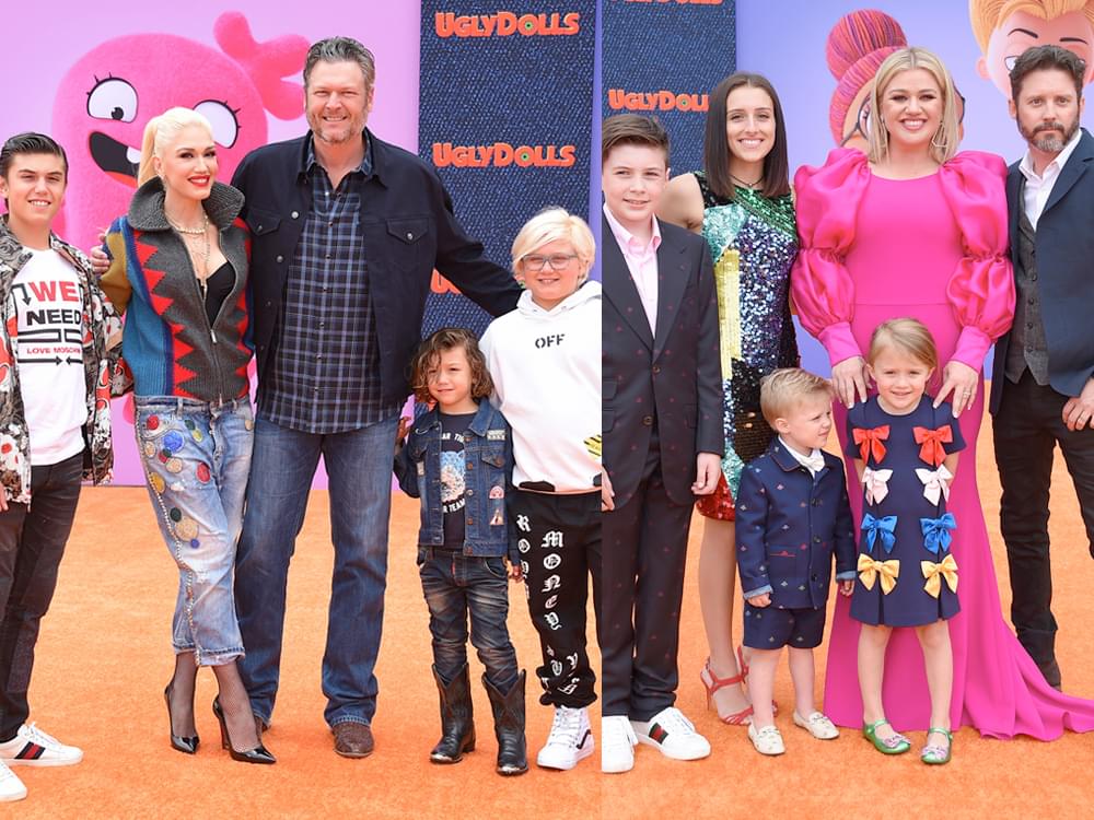 Blake Shelton & Kelly Clarkson Turn “UglyDolls” Premiere Into Family Night