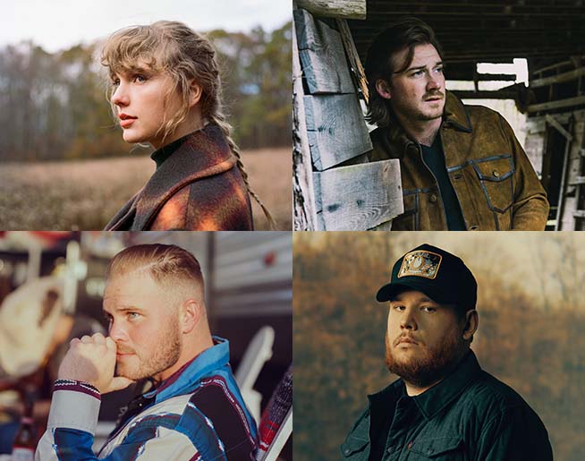 Taylor Swift, Morgan Wallen, Zach Bryan, and Luke Combs Lead 2023 Billboard Music Awards Country Finalists