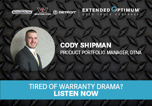 Cody Shipman of DTNA talks with Red Eye about how Extended OPTIMUM used truck coverage contributes to increased uptime as well as the customer’s overall business growth