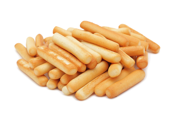 Bread sticks, isolated on a white background