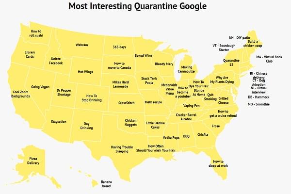 Here’s the Most Interesting Thing Every State Has Been Googling During the Pandemic