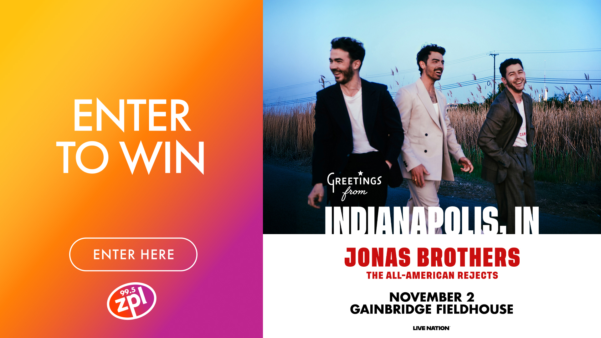 Enter to Win Jonas Brothers Tickets