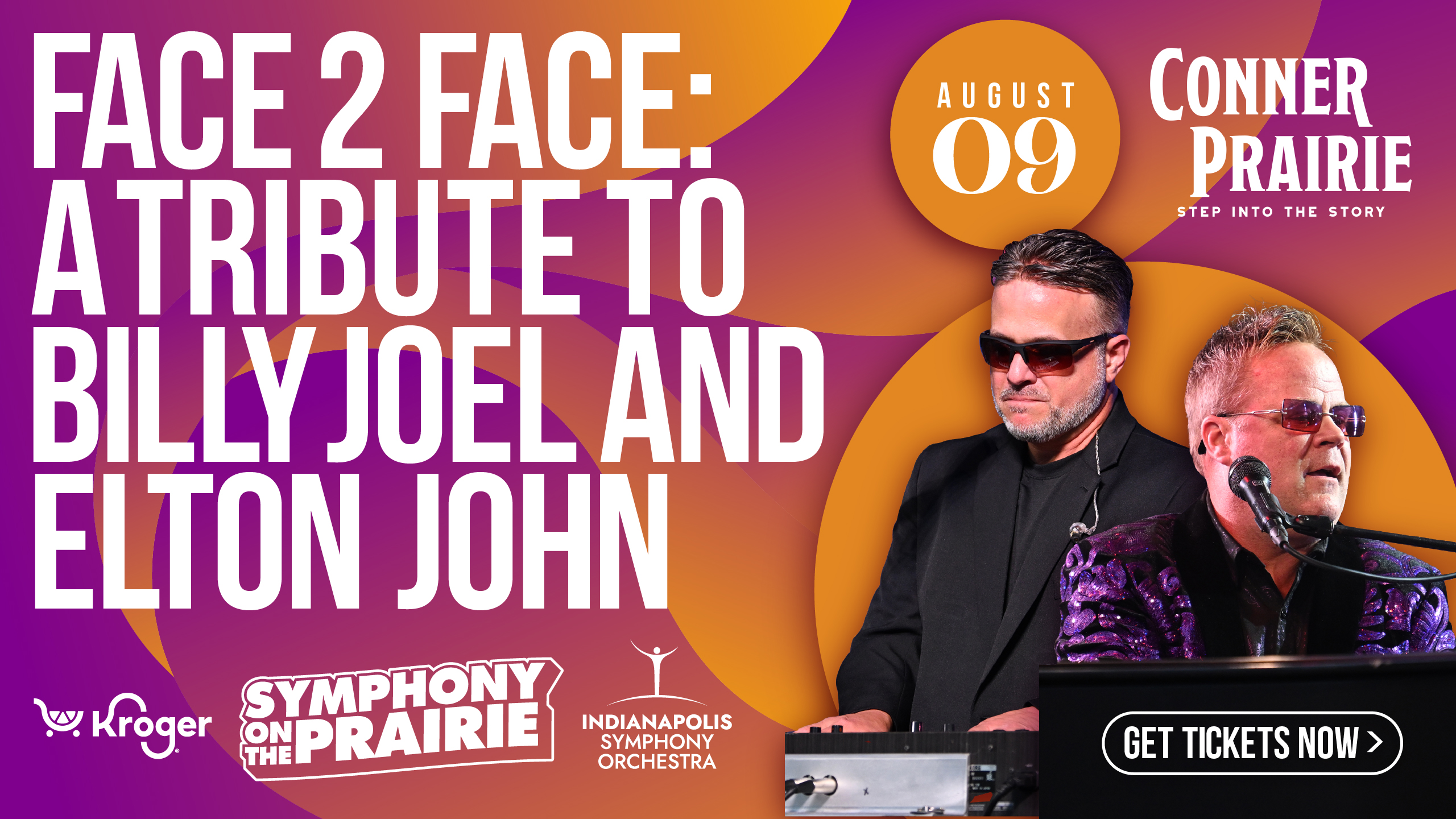 August 9 – Face2Face: A Tribute to Billy Joel and Elton John