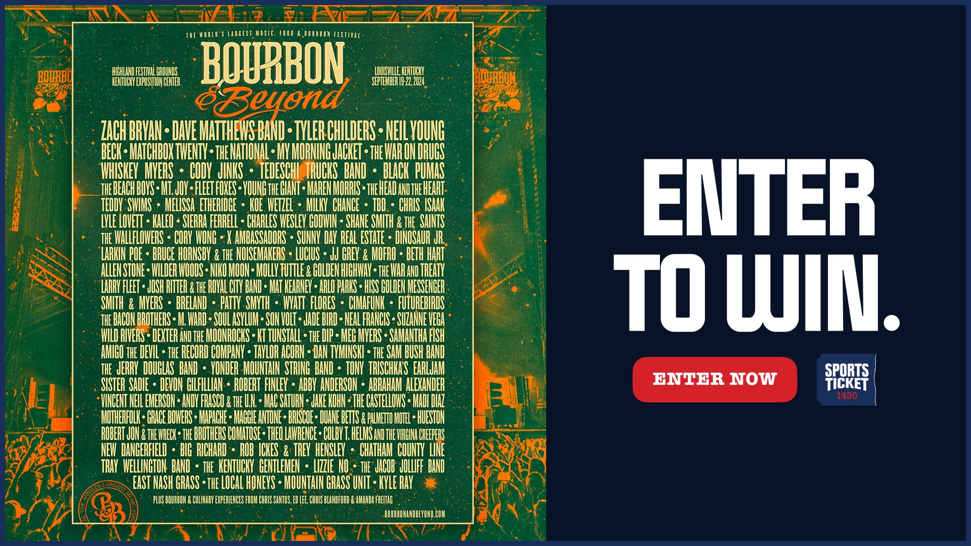 Enter To Win Bourbon & Beyond Passes