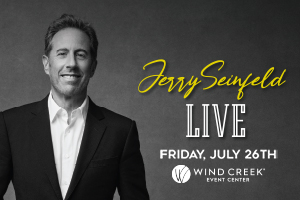 99.9 The Hawk Welcomes Jerry Seinfeld to the Wind Creek Event Center
