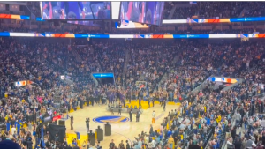 Watch: Kevin Durant gets standing ovation, tribute video in return to Chase Center