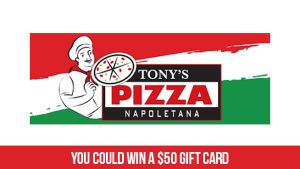 You Could Win A $50 Gift Card To Tony’s Pizza