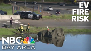 Electric Car Crash Leads to Hazmat Cleanup