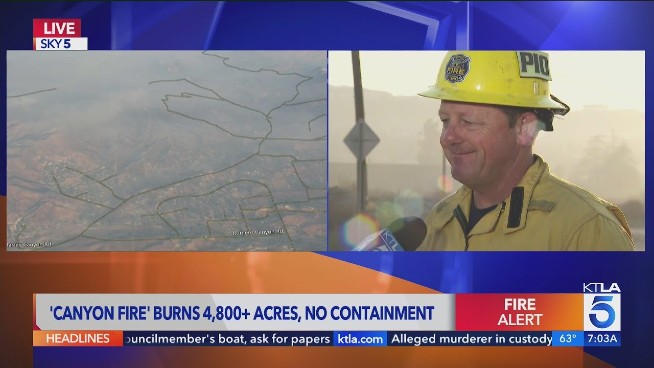 Firefighters Make Progress Containing Canyon Fire