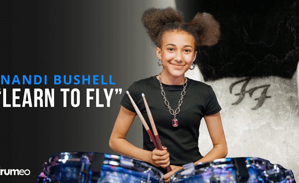 Nandi Bushell Plays ‘Learn to Fly’ with Drumsticks from Taylor Hawkins