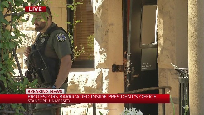 About A Dozen Pro-Palestinian Protesters Arrested After Barricading Inside Stanford President’s Office