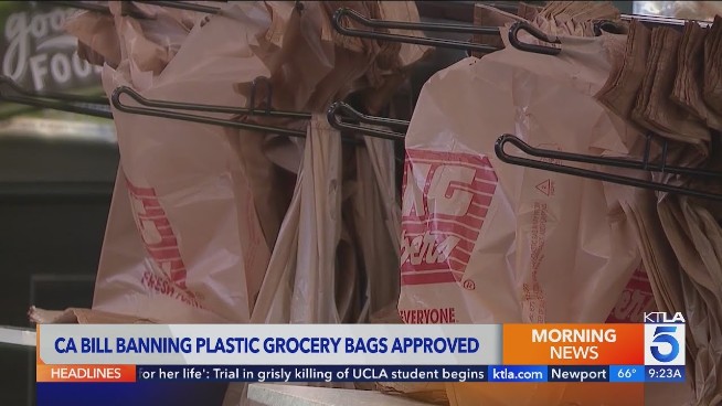 Two Bills Will Ban All Plastic Grocery Bags in California