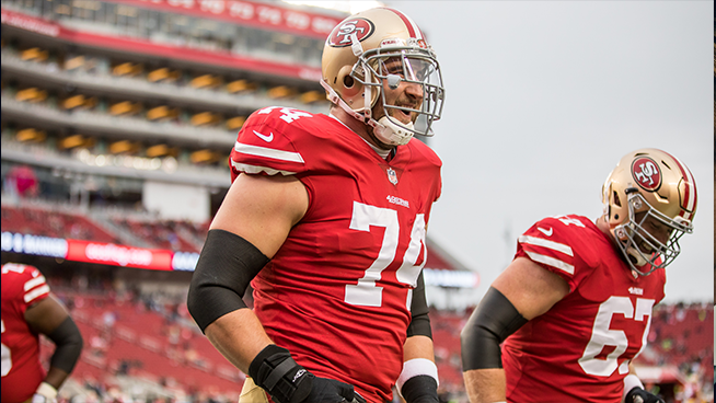 Joe Staley talks Garoppolo off the field support and how Pearl Jam is before his time