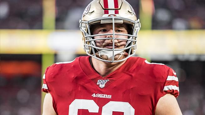 Mike McGlinchey says decision to wear No. 69 a ‘booze influenced decision’