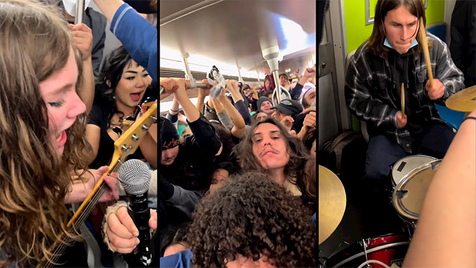 Two Bay Area Bands Performed a Punk Show on BART