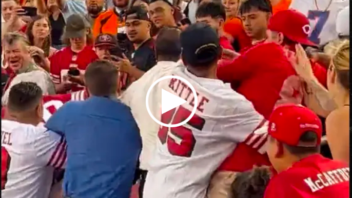 Fan knocked out during wild brawl in stands at Levi’s Stadium