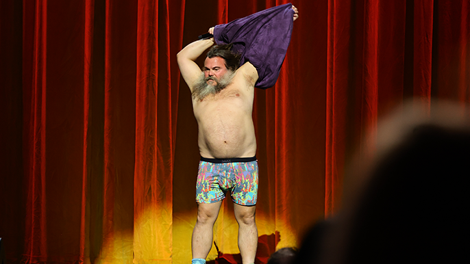 Jack Black Strips to His Underwear and Performs Taylor Swift Songs as He Helps Raise Funds for Crew Members Affected by Hollywood Strike