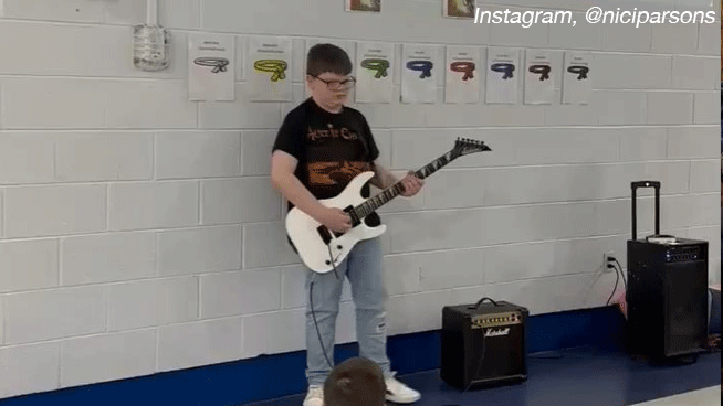 “11-Year-Old Guitar Prodigy Shatters Internet With Original Metal Riffs at Fifth-Grade Talent Show