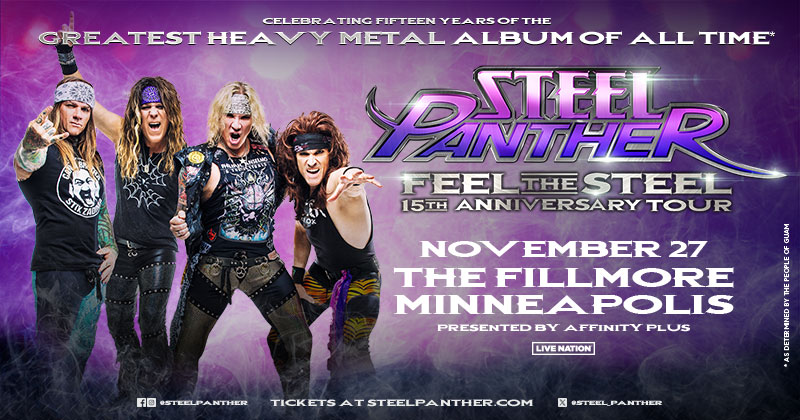 NOV 27: Steel Panther – Feel the Steel 15th Anniversary Tour