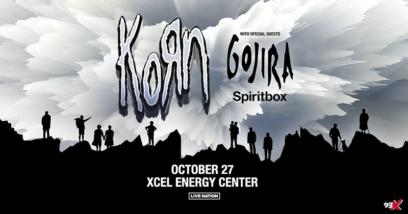 OCT 27: 93X Presents: Korn with special guests Gojira and Spiritbox