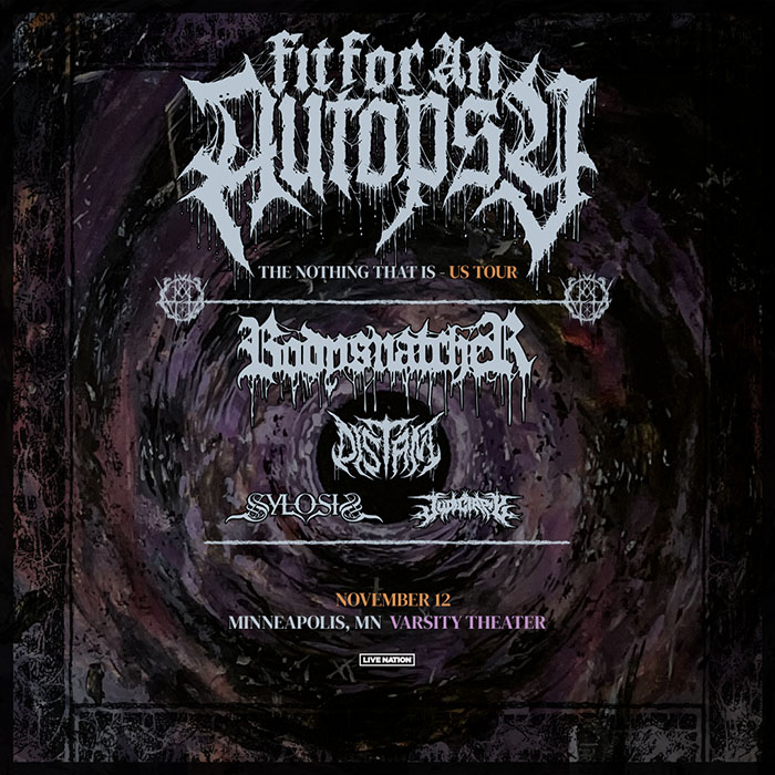 NOV 12: Fit For An Autopsy with special guests Bodysnatcher, Distant, Sylosis & Judiciary
