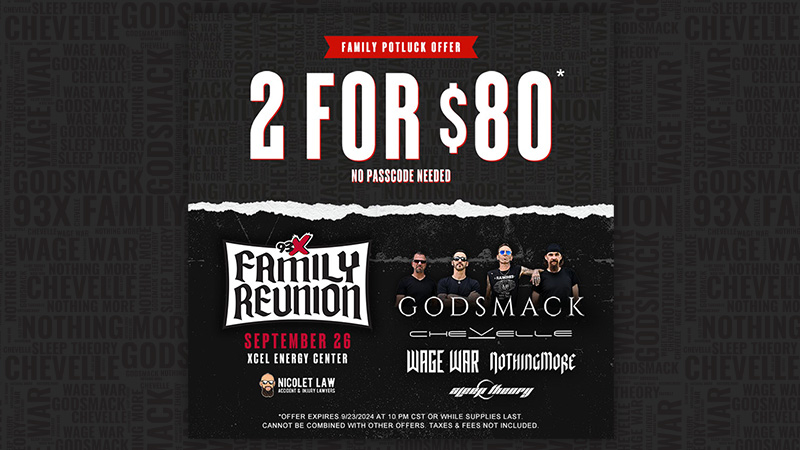 93X Family Reunion: Get 2 Tickets for $80!