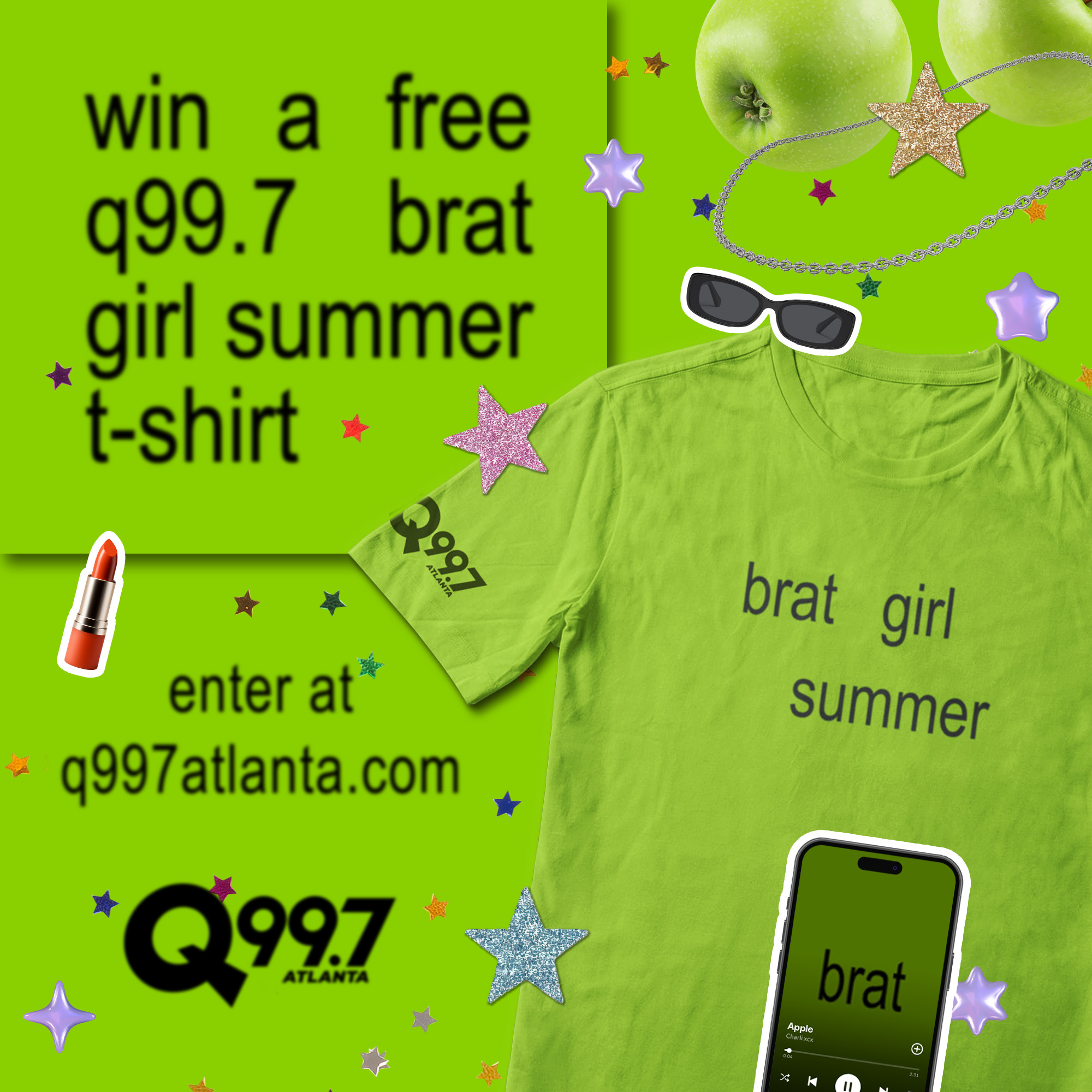 Win a Q99.7 Brat Girl Summer T-Shirt!